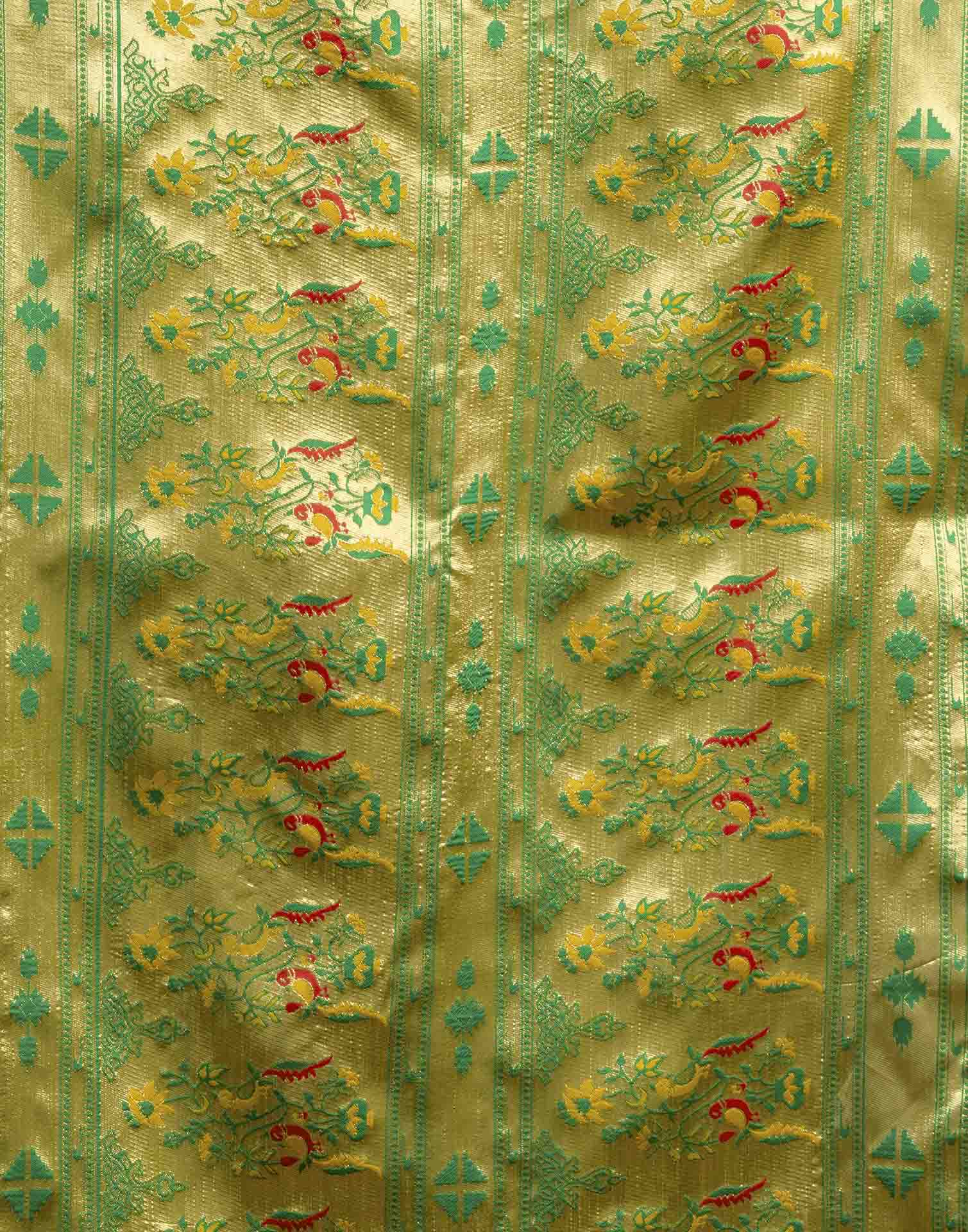 Yellow Silk Woven Paithani Saree