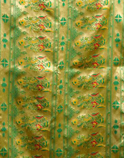 Yellow Silk Woven Paithani Saree