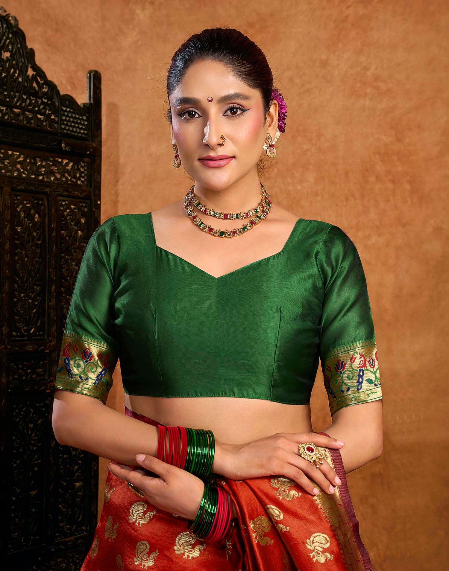 Red Silk Woven Paithani Saree