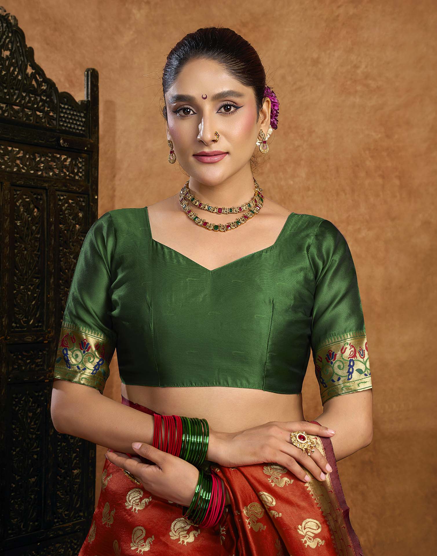 Red Silk Woven Paithani Saree