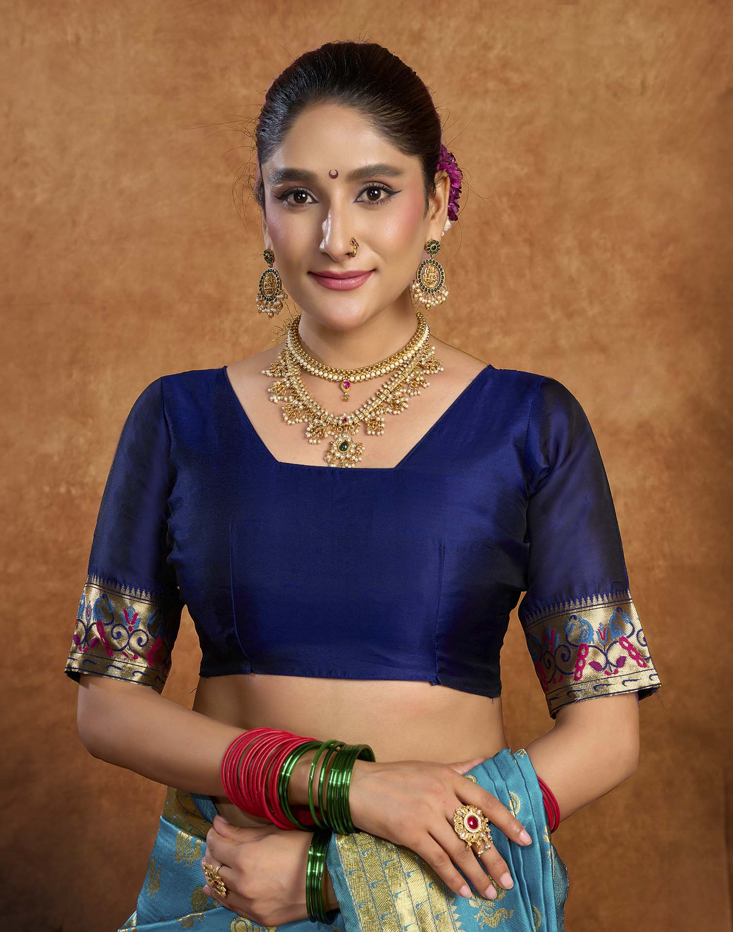 Blue Silk Woven Paithani Saree