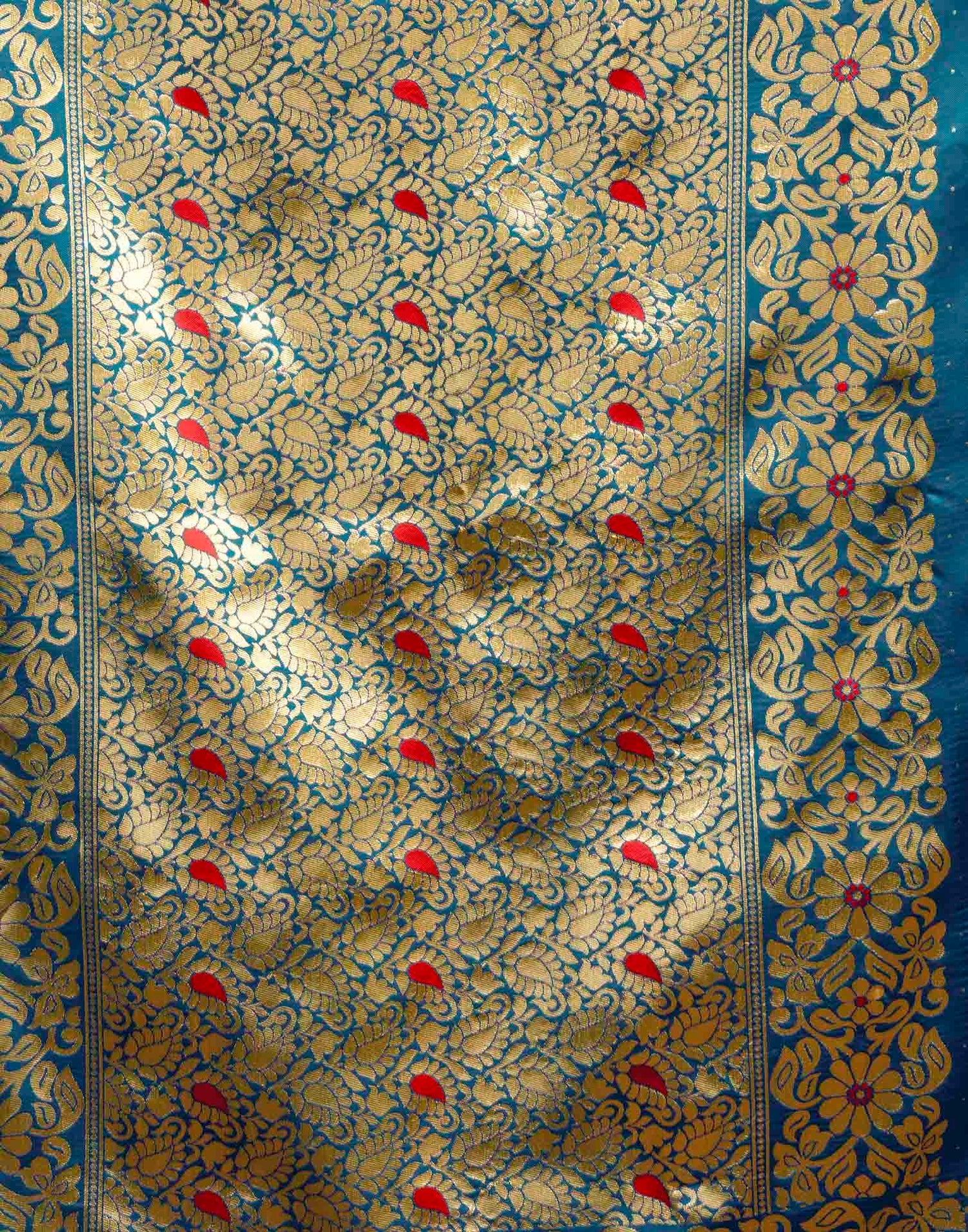 Blue Silk Woven Banarasi Saree