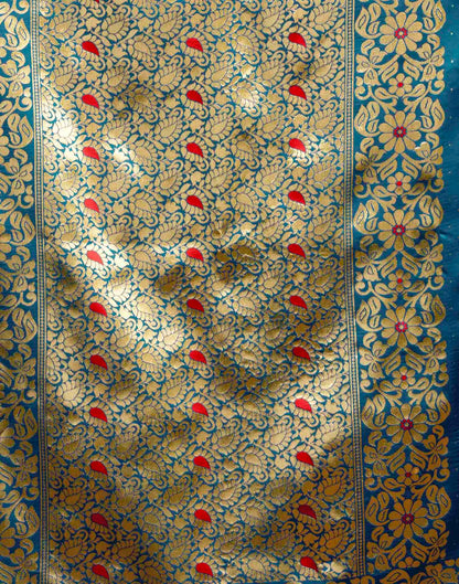 Blue Silk Woven Banarasi Saree