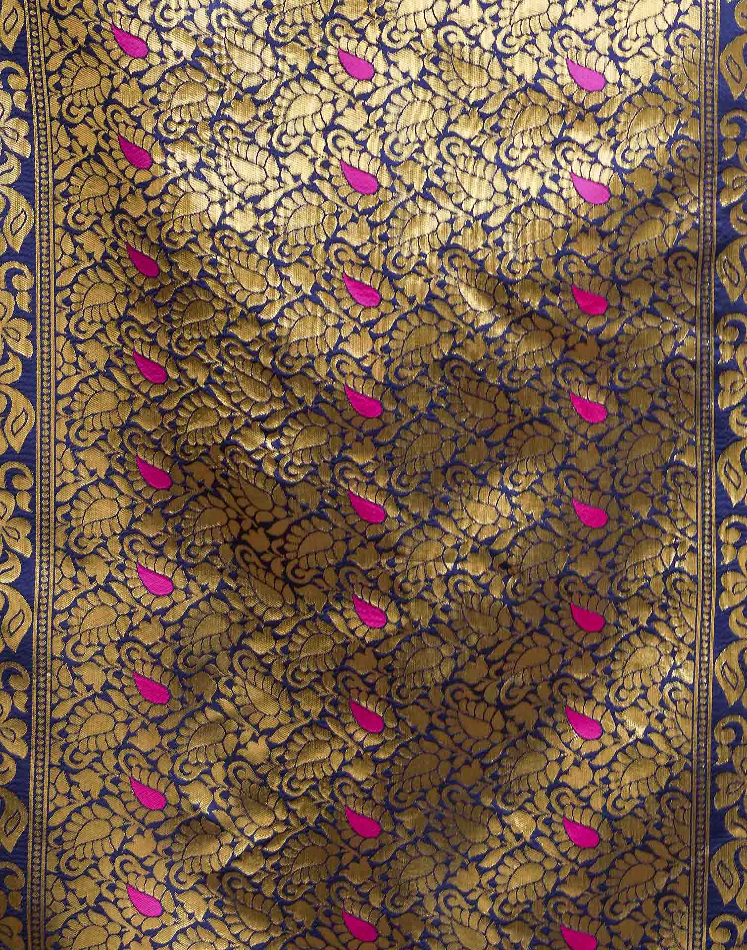 Royal Blue Silk Woven Banarasi Saree