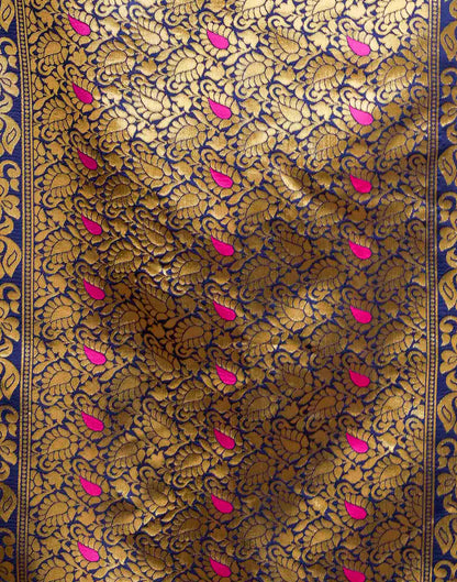 Royal Blue Silk Woven Banarasi Saree