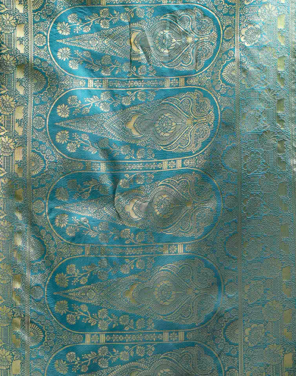 Blue Silk Woven Banarasi Saree