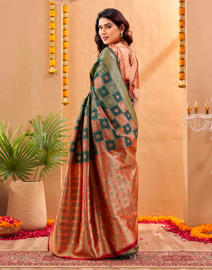 Green Silk Woven Banarasi Saree