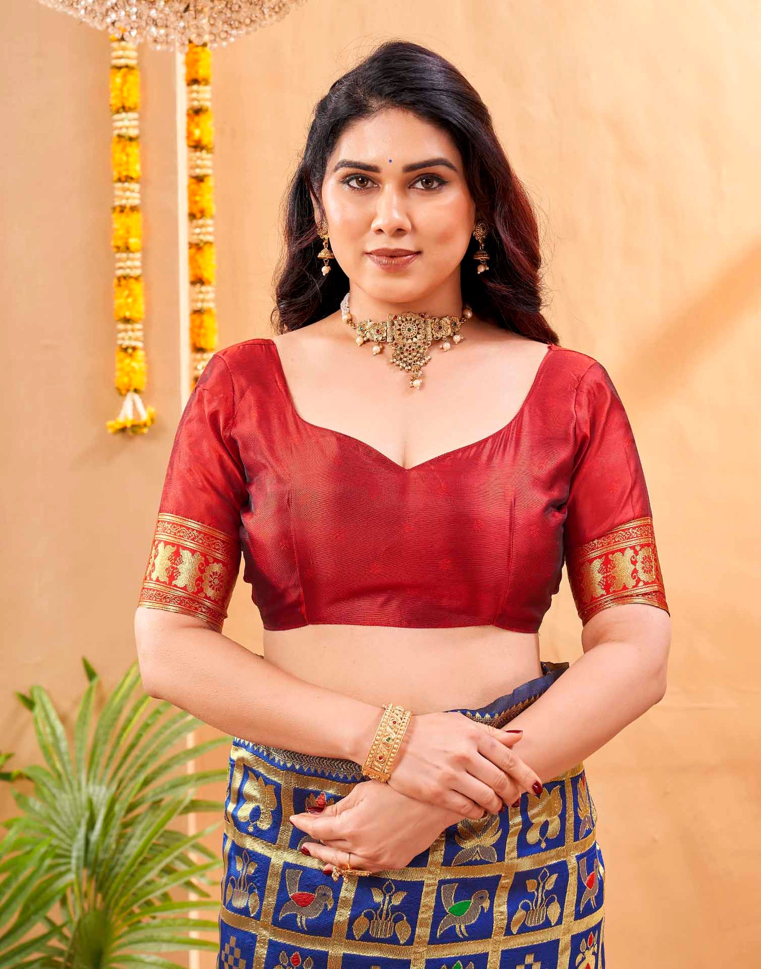 Royal Blue Silk Woven Patola Saree