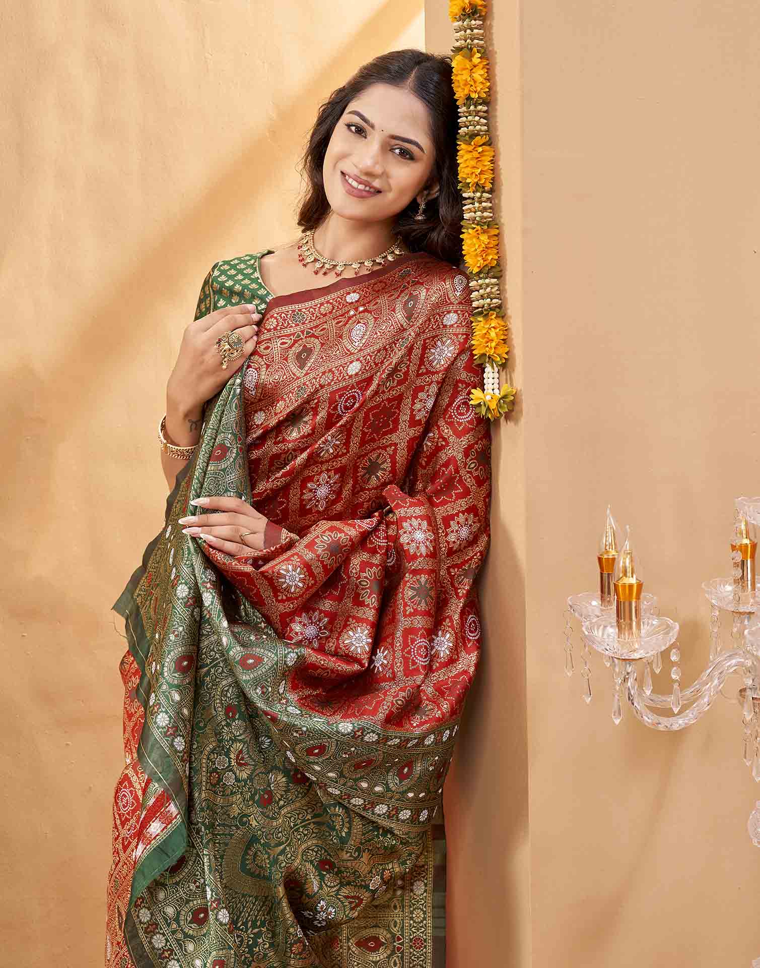 Red Silk Woven Patola Saree