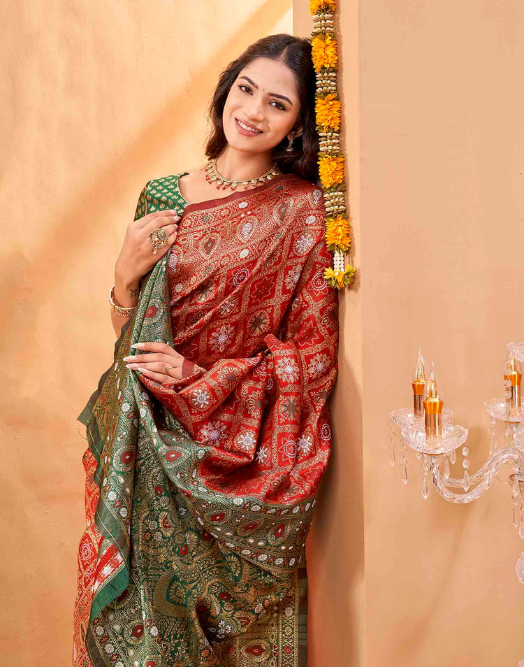 Red Silk Woven Patola Saree