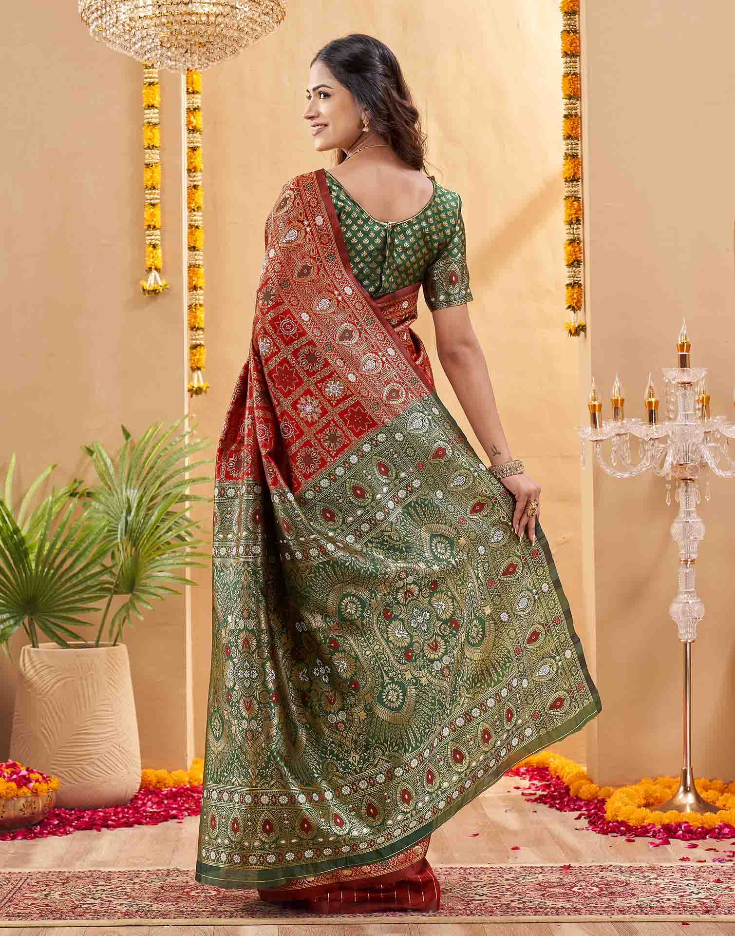 Red Silk Woven Patola Saree