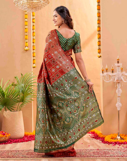 Red Silk Woven Patola Saree