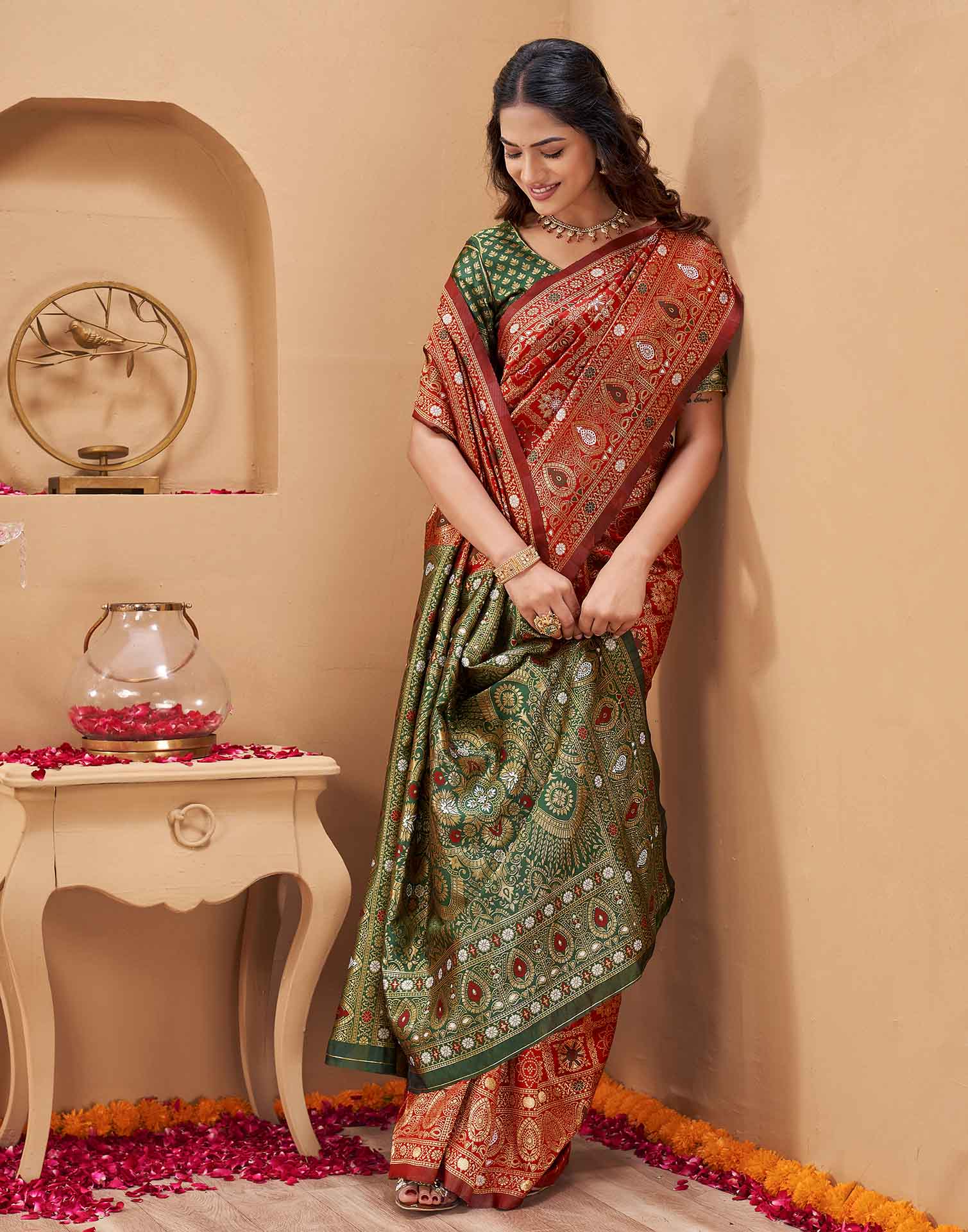 Red Silk Woven Patola Saree