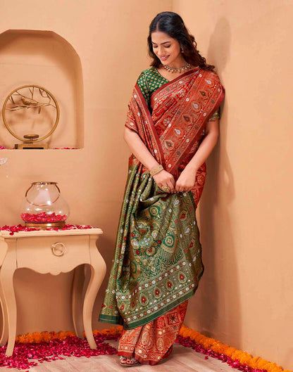 Red Silk Woven Patola Saree