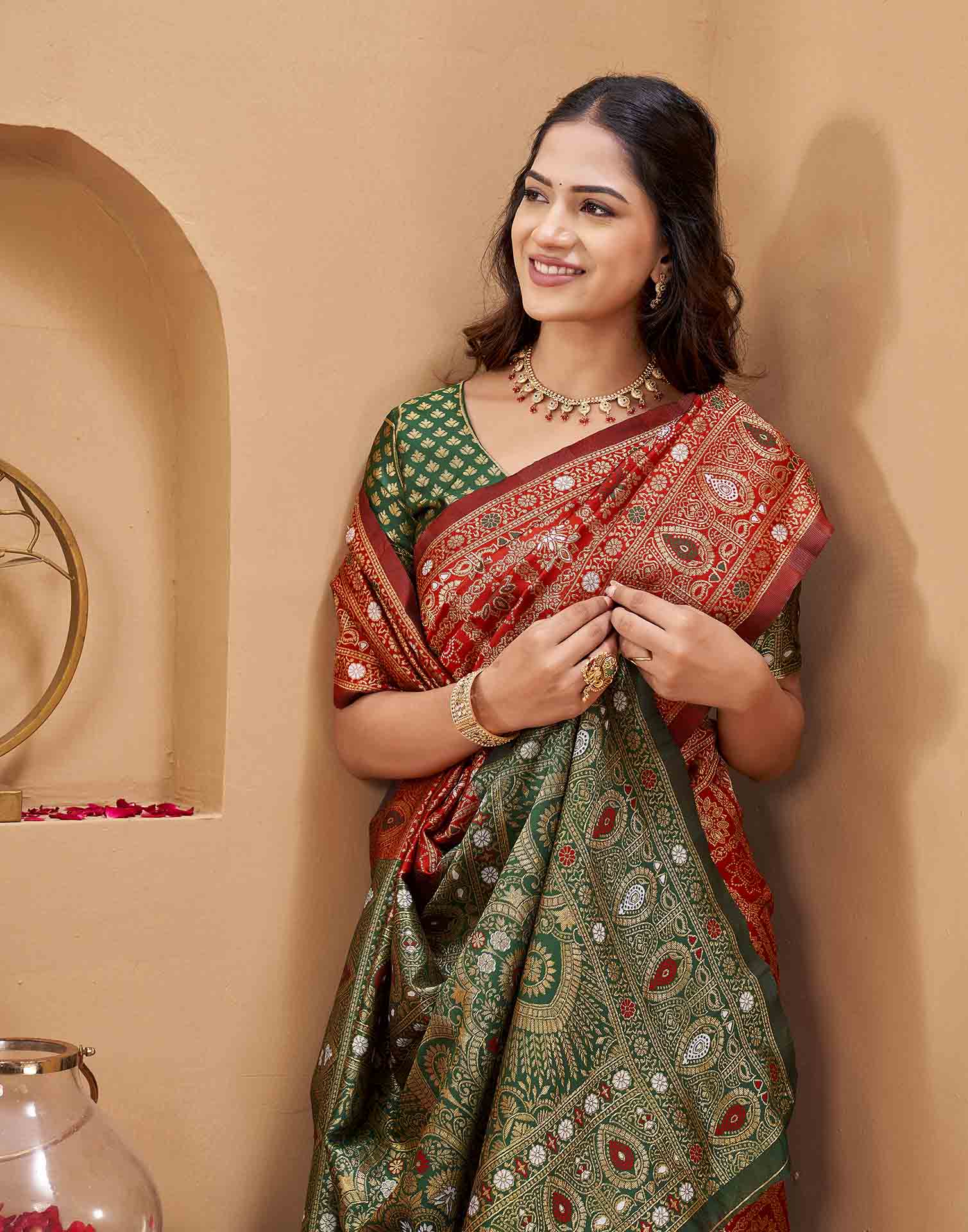 Red Silk Woven Patola Saree
