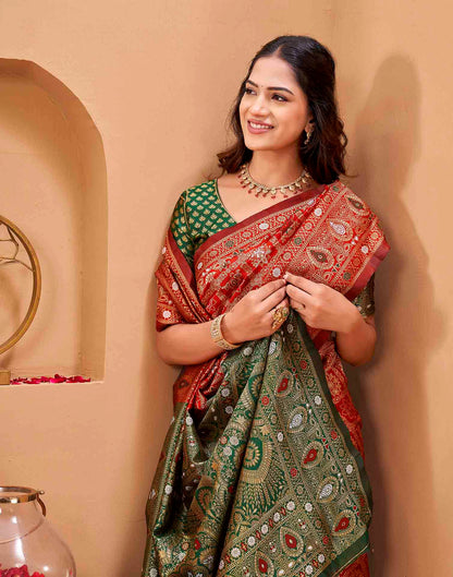 Red Silk Woven Patola Saree