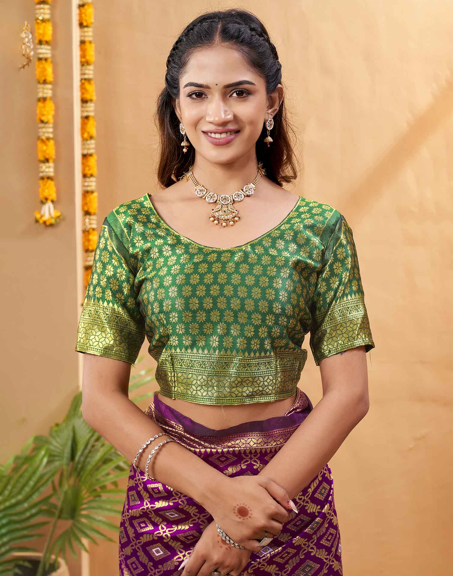 Purple Silk Woven Patola Saree