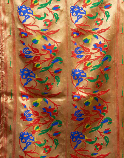 Red Silk Woven Paithani Saree
