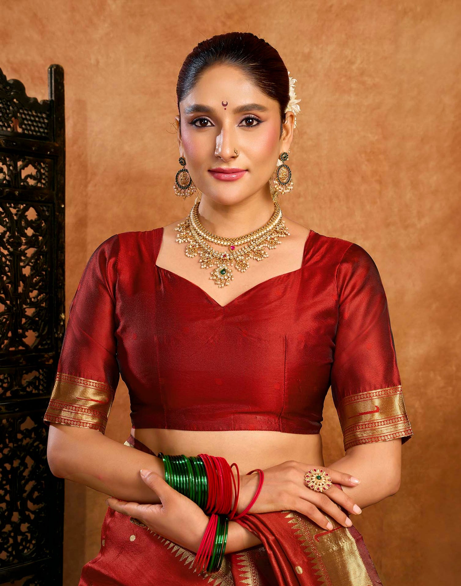 Red Silk Woven Paithani Saree