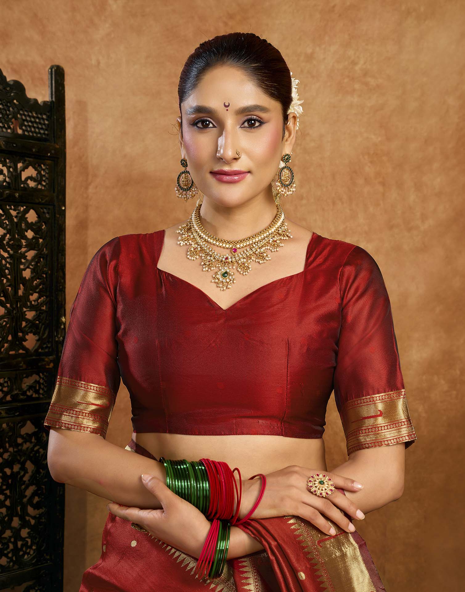 Red Silk Woven Paithani Saree