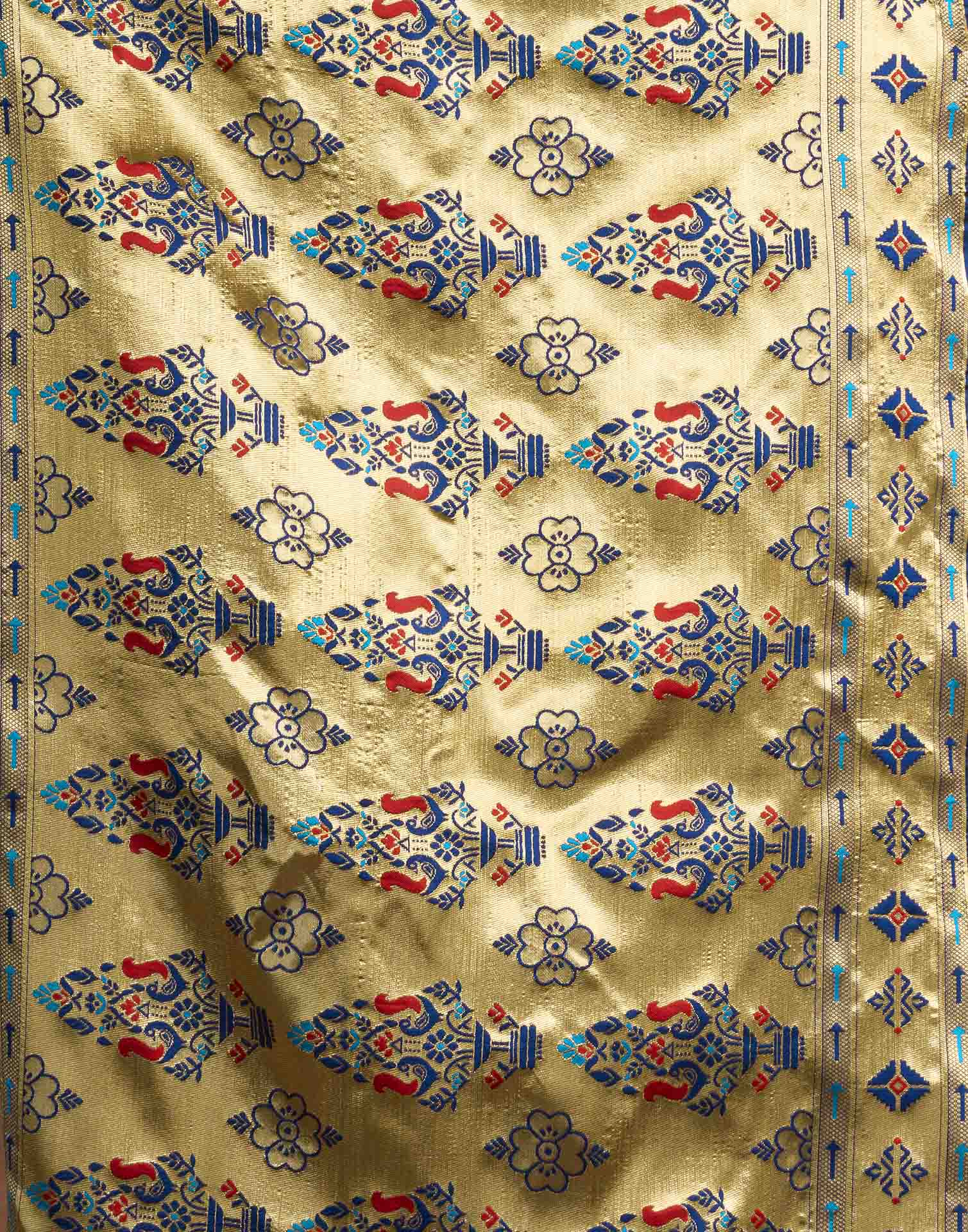 Blue Silk Woven Paithani Saree