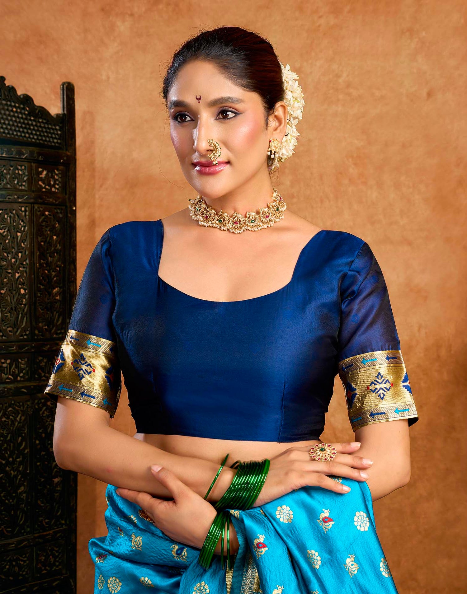 Blue Silk Woven Paithani Saree