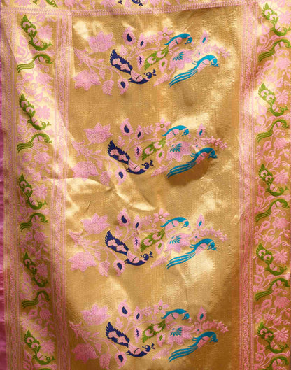 Pink Silk Woven Paithani Saree