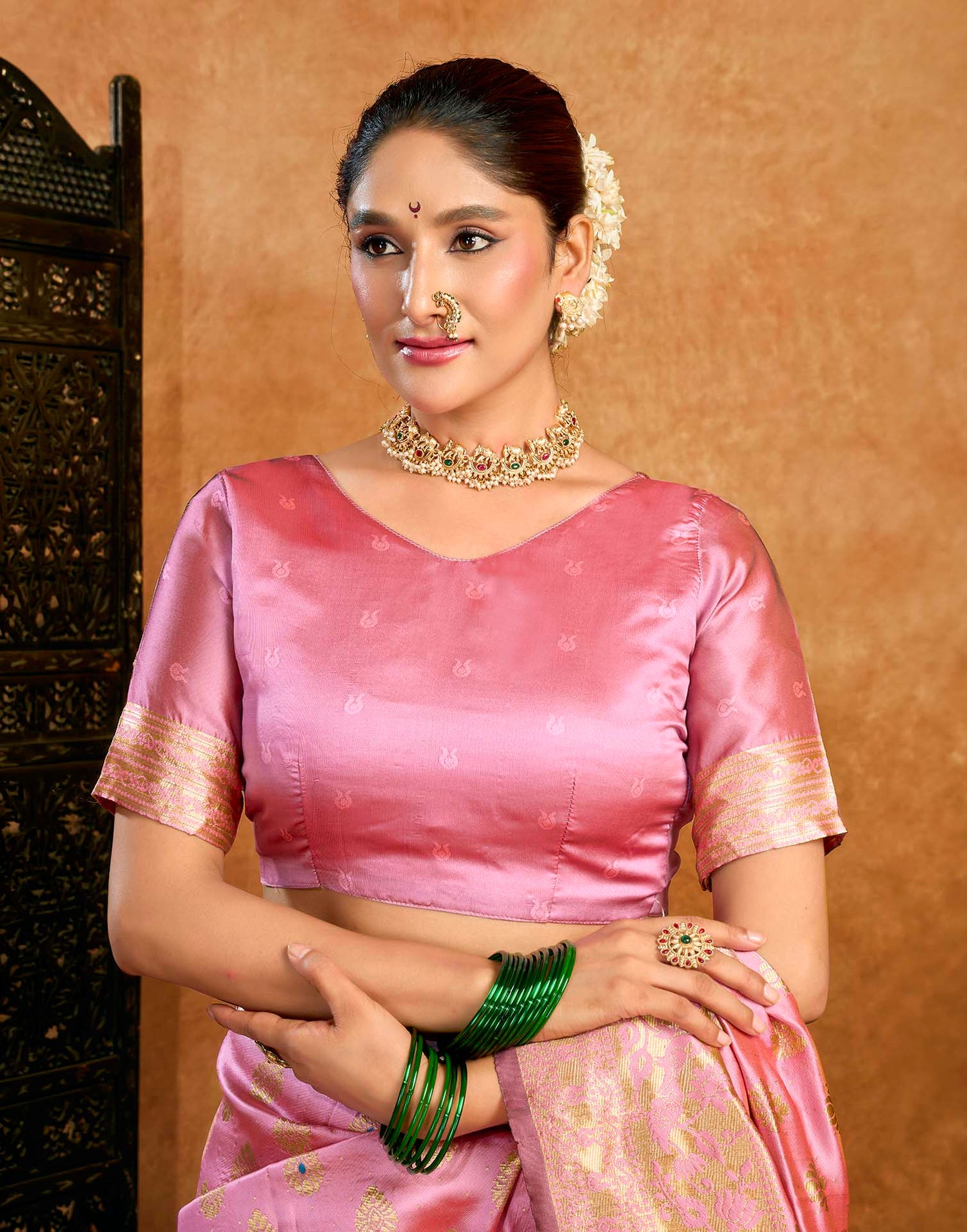 Pink Silk Woven Paithani Saree