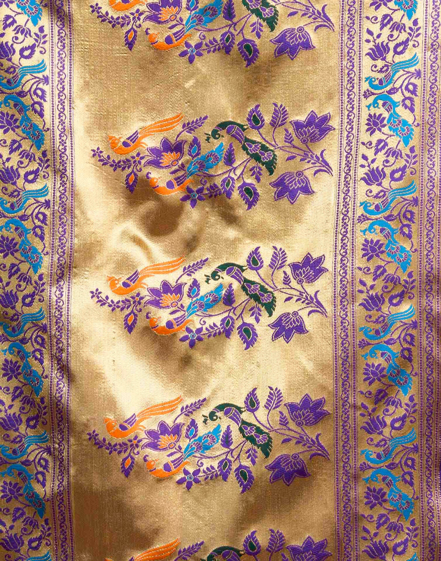 Purple Silk Woven Paithani Saree