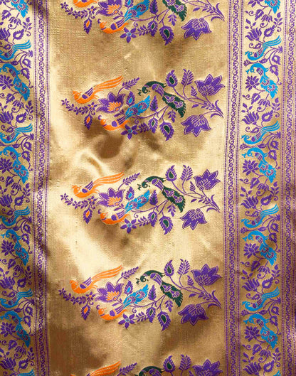 Purple Silk Woven Paithani Saree