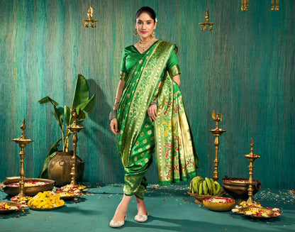 Green Silk Woven Paithani Saree