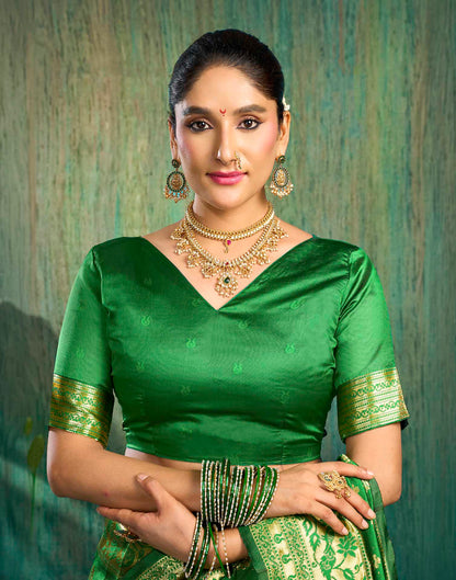 Green Silk Woven Paithani Saree