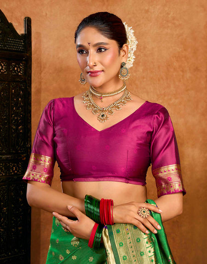 Green Silk Woven Paithani Saree