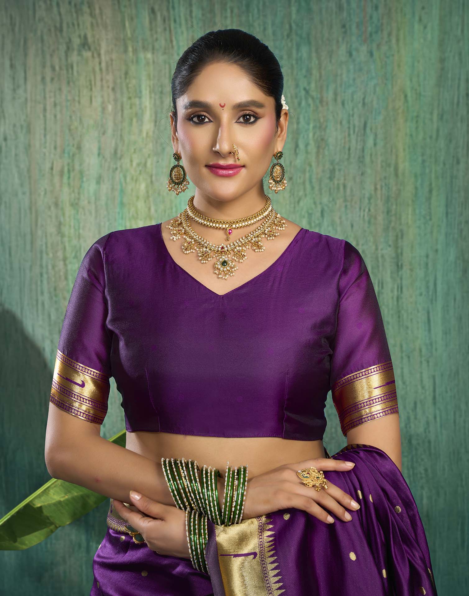 Purple Silk Woven Paithani Saree
