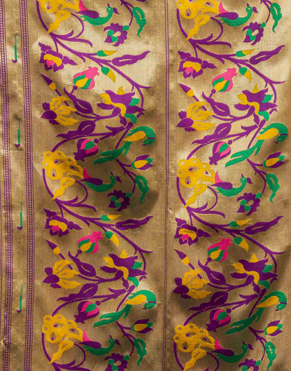 Purple Silk Woven Paithani Saree