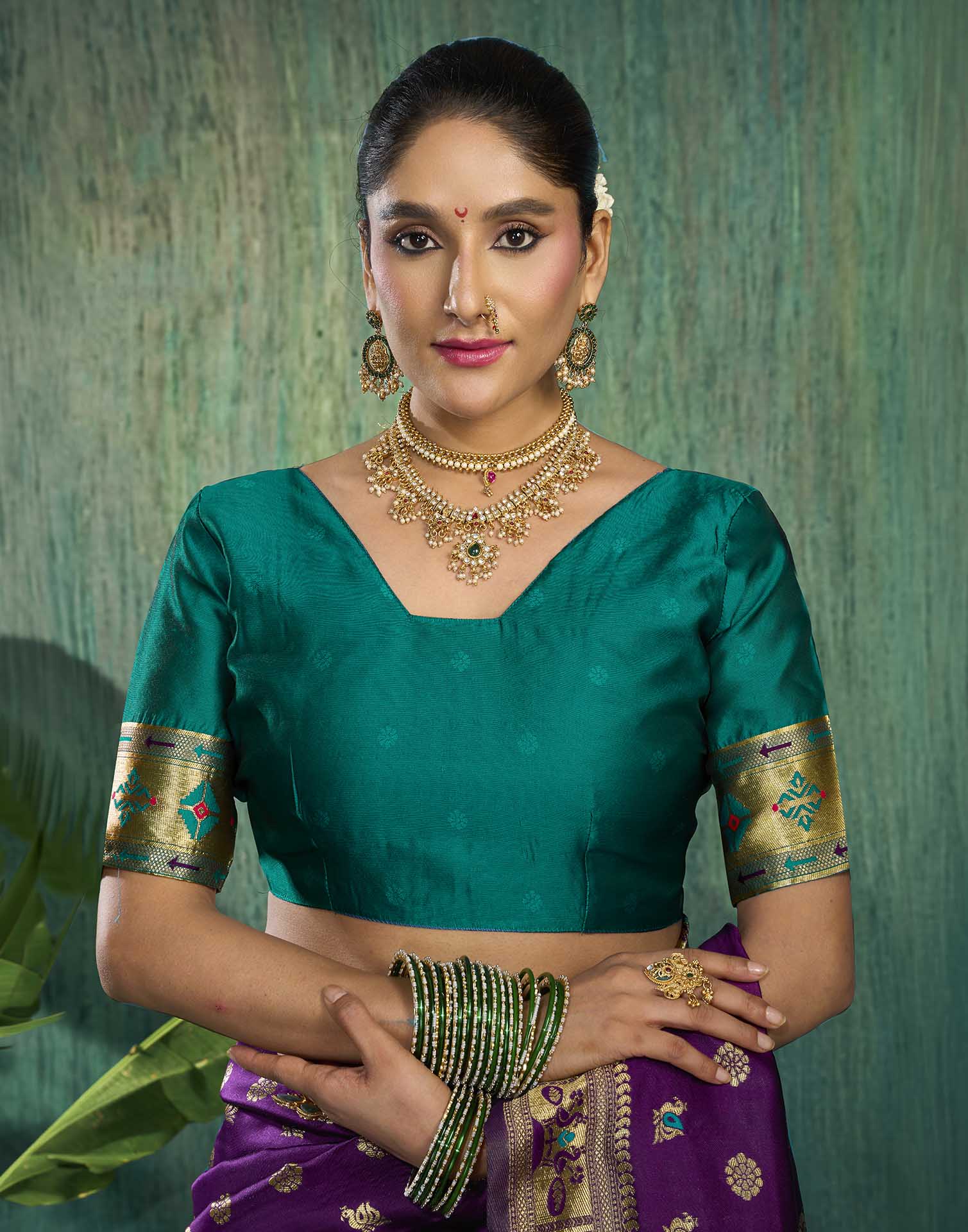 Purple Silk Woven Paithani Saree