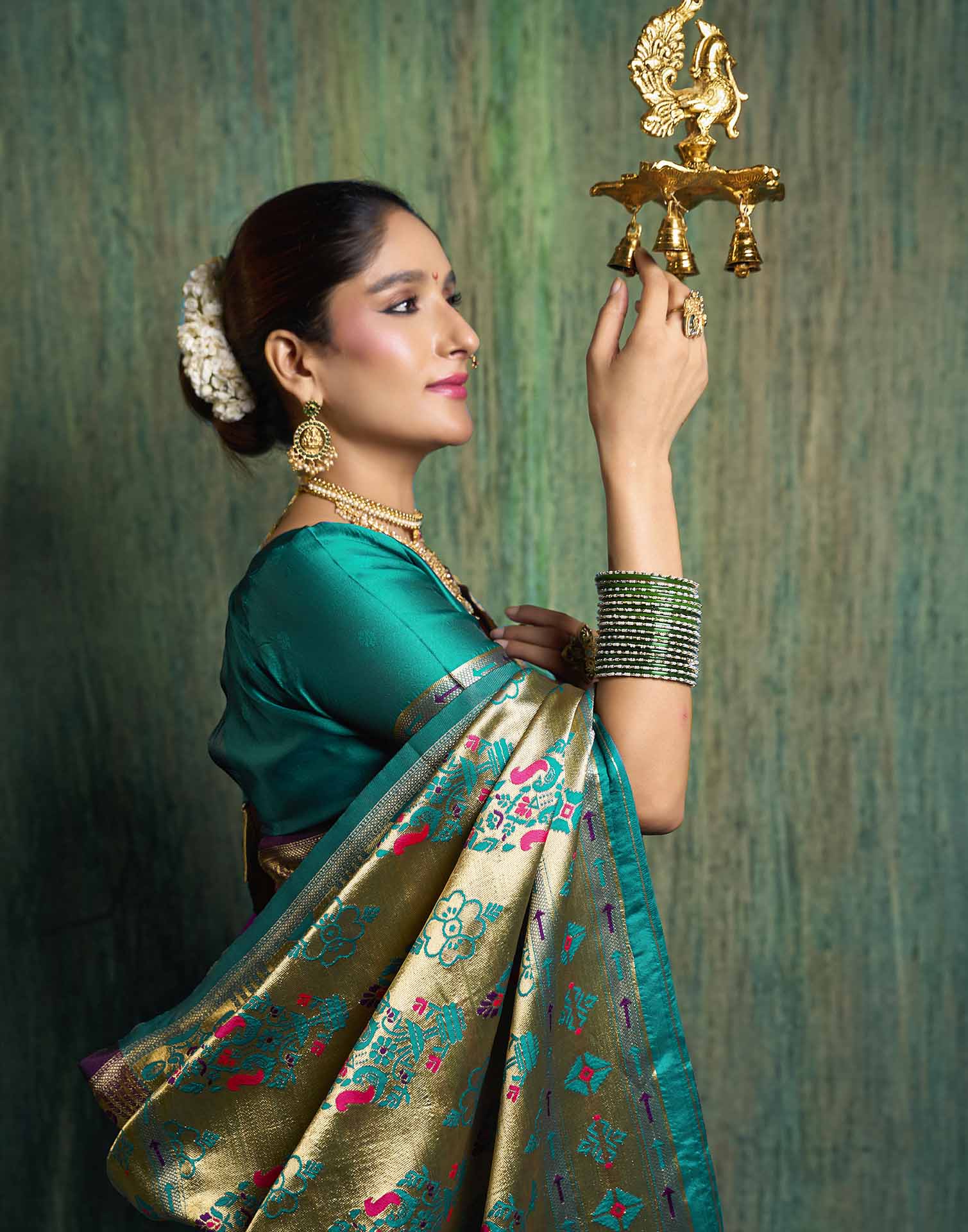 Purple Silk Woven Paithani Saree