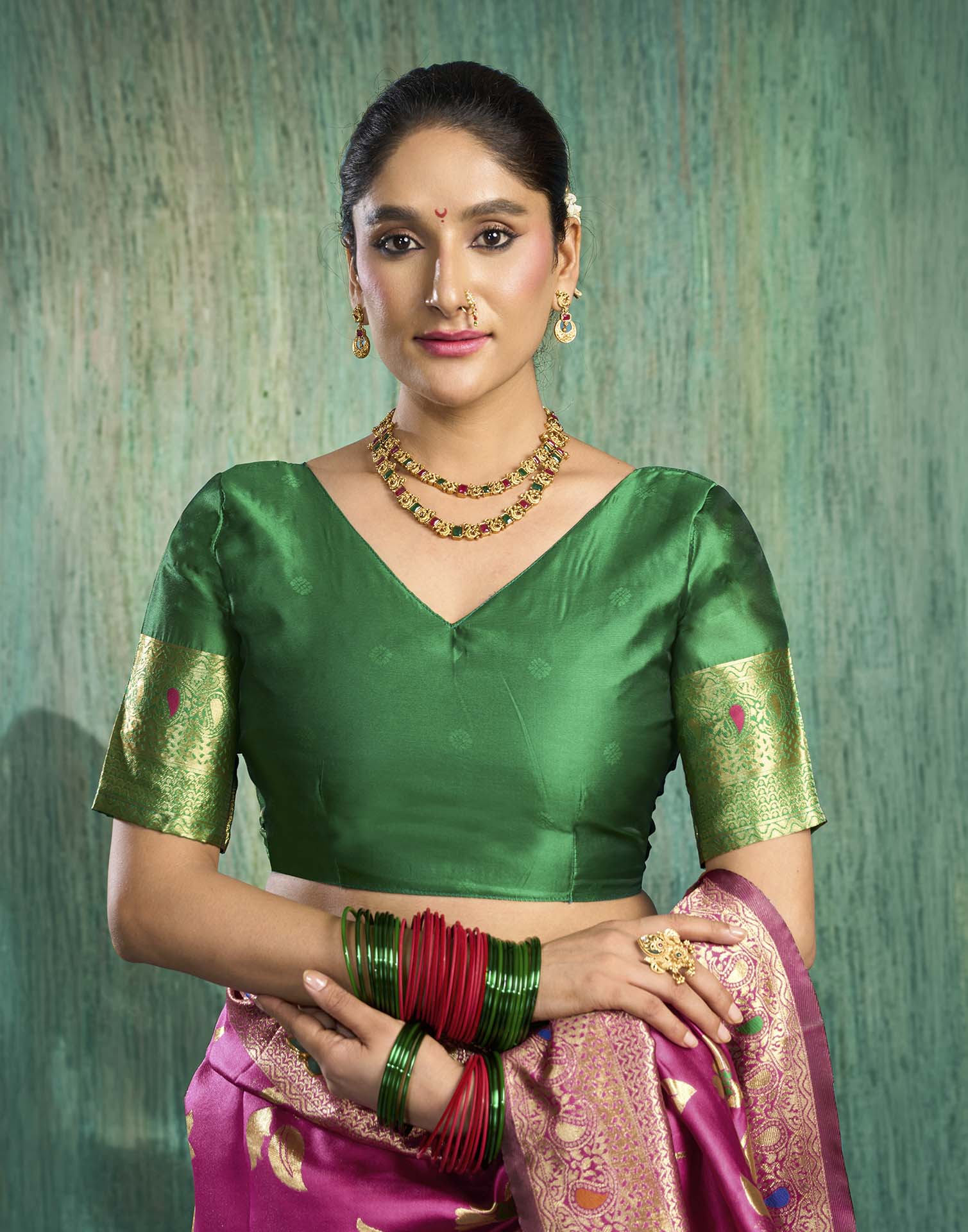 Pink Silk Woven Banarasi Saree