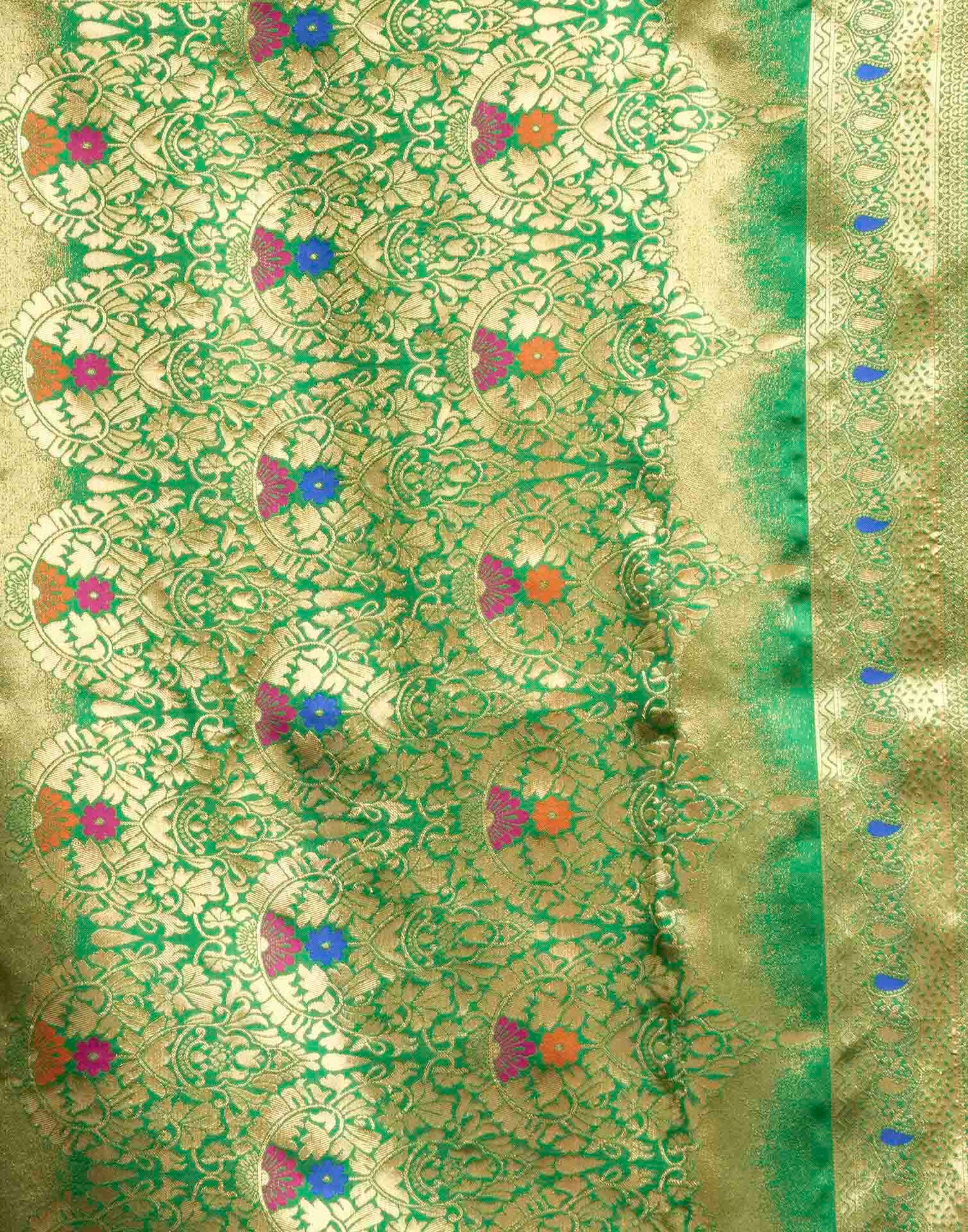 Pink Silk Woven Banarasi Saree