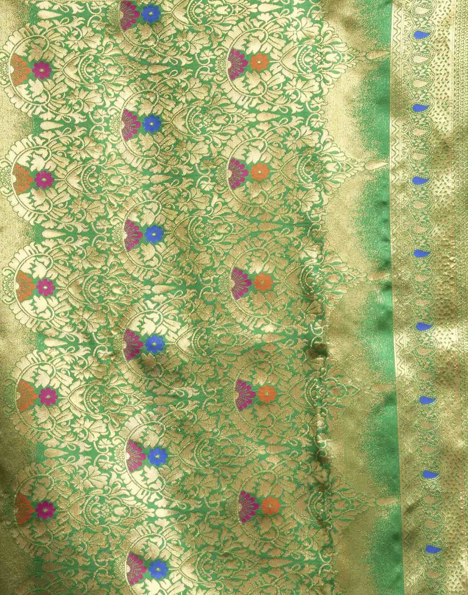 Pink Silk Woven Banarasi Saree