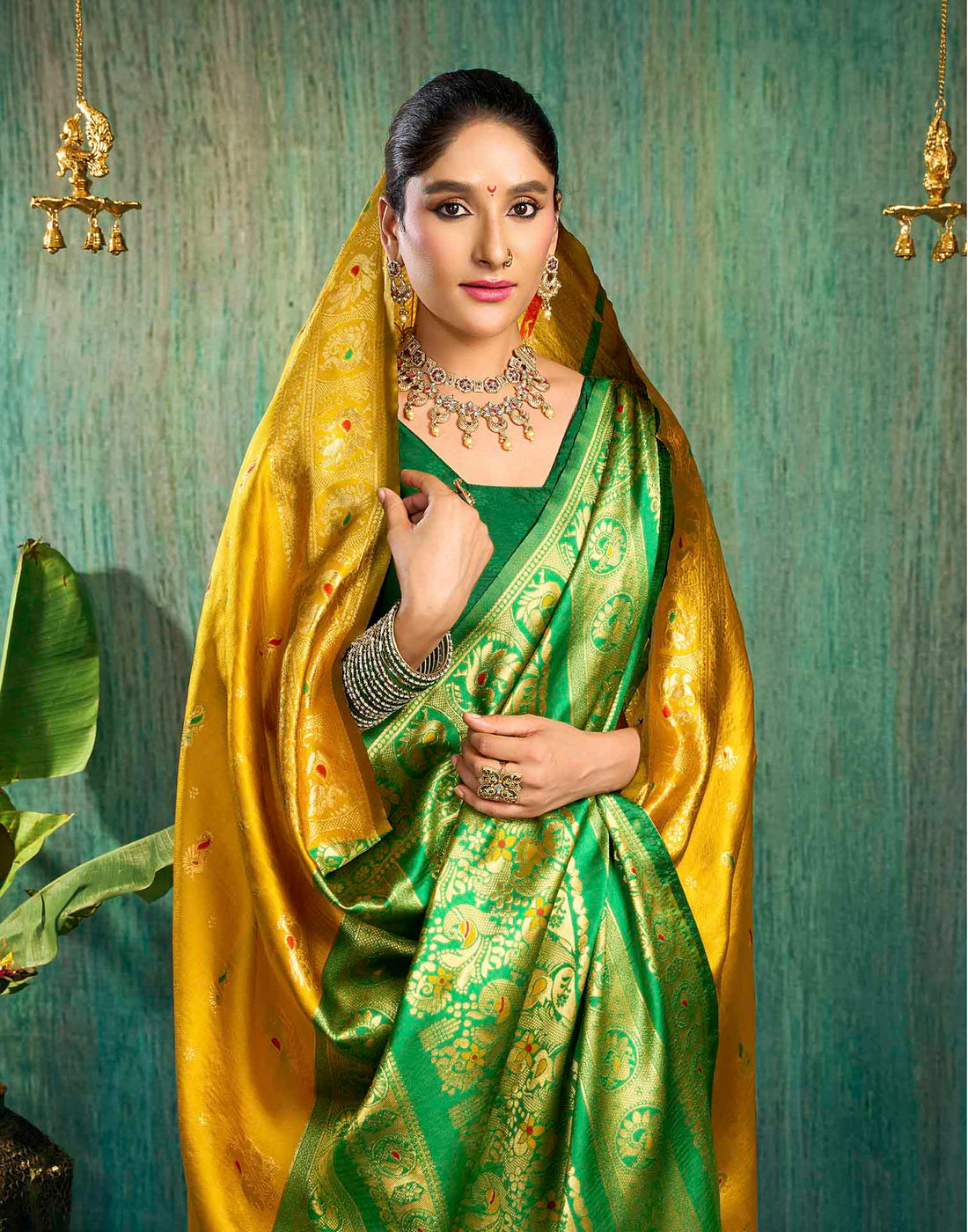 Yellow Silk Woven Paithani Saree