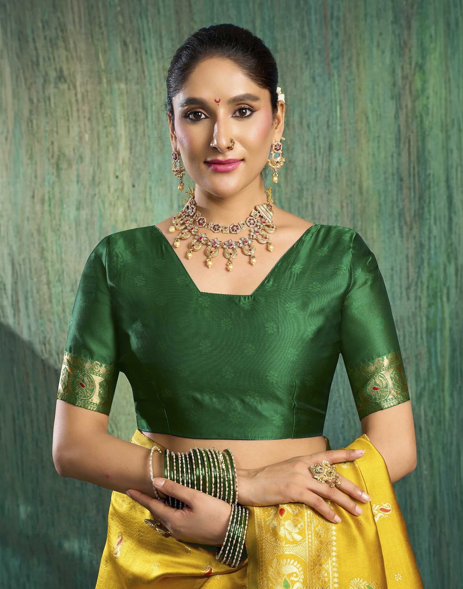 Yellow Silk Woven Paithani Saree