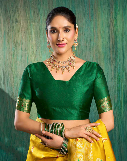 Yellow Silk Woven Paithani Saree