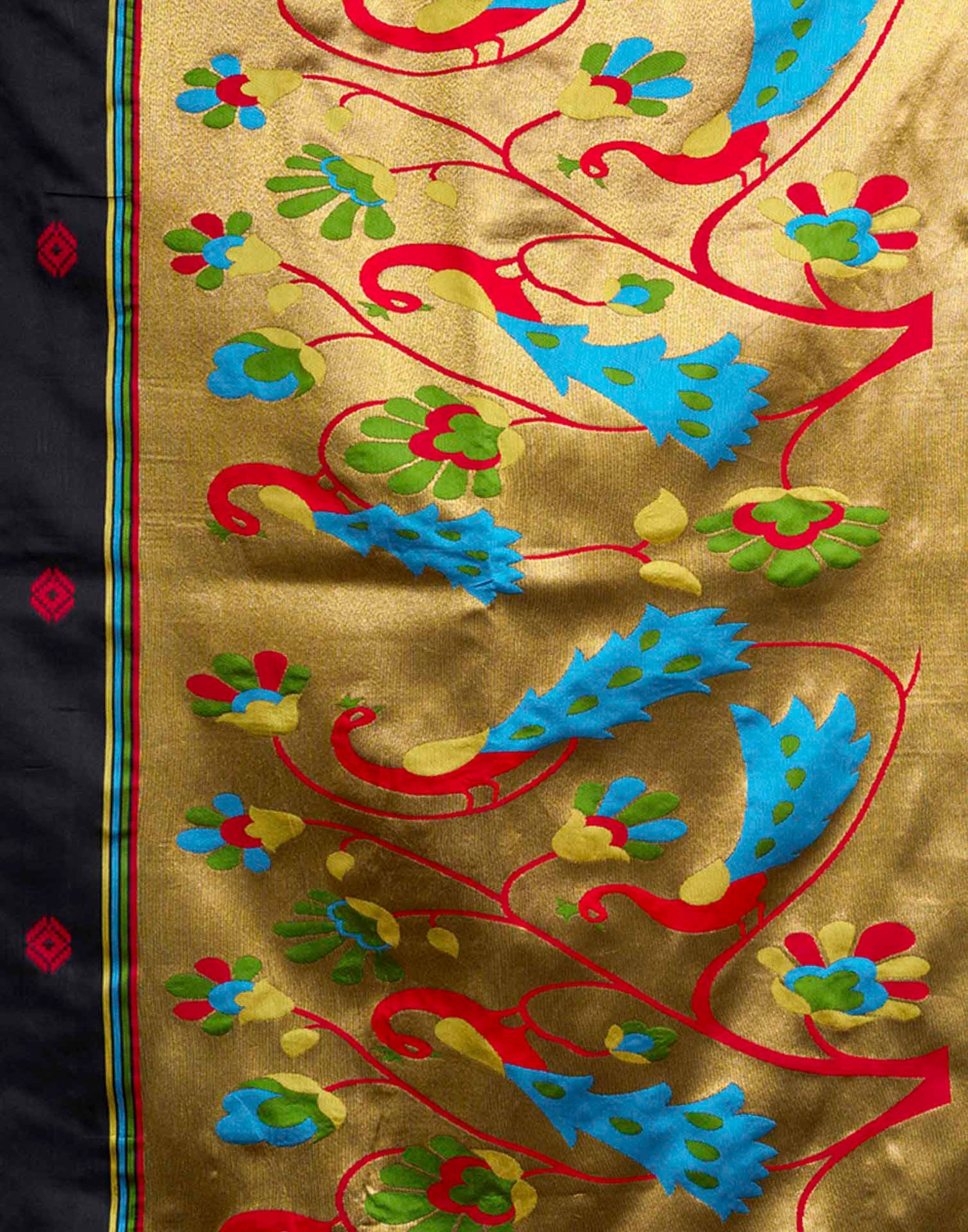 Black Silk Woven Paithani Saree