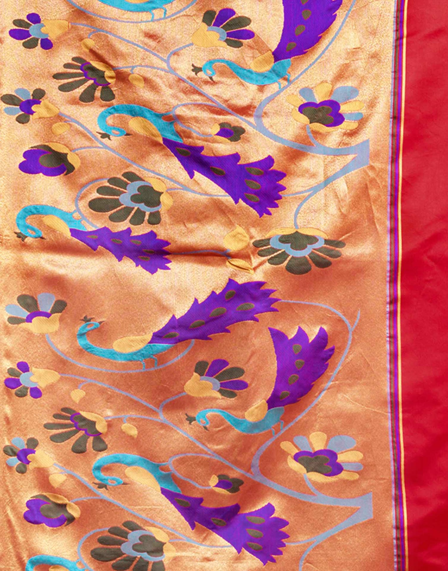 Red Silk Woven Paithani Saree