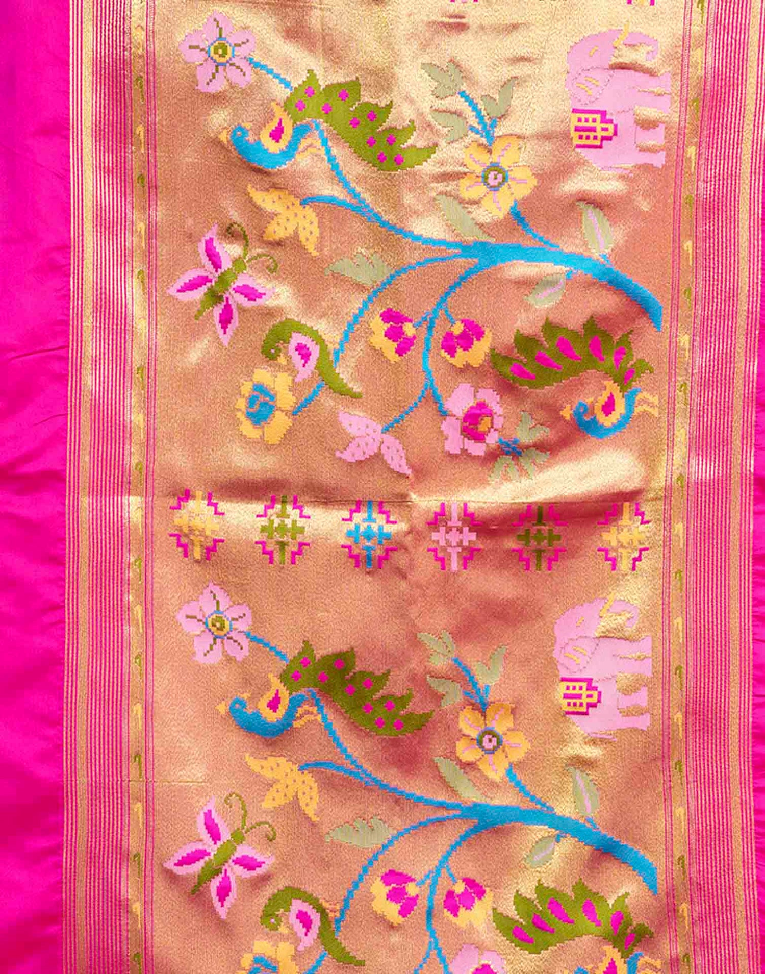 Pink Silk Woven Paithani Saree