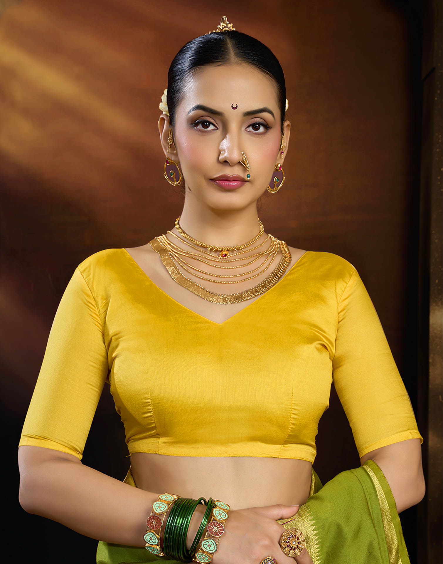 Parrot Green Silk Woven Paithani Saree