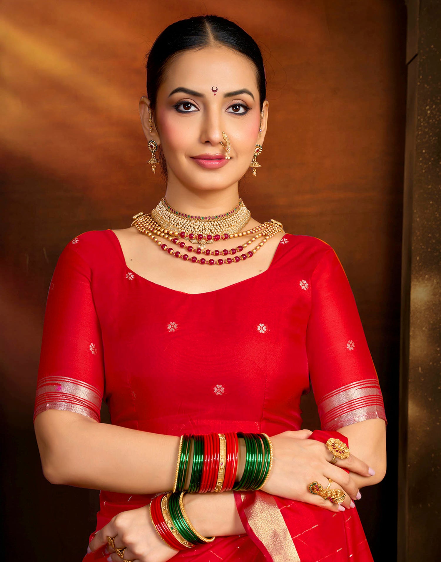 Red Silk Woven Paithani Saree