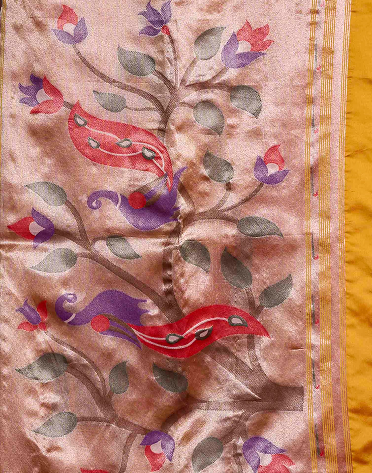 Yellow Silk Woven Paithani Saree