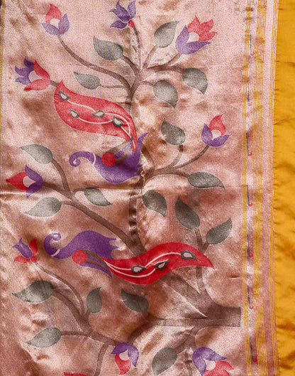 Yellow Silk Woven Paithani Saree